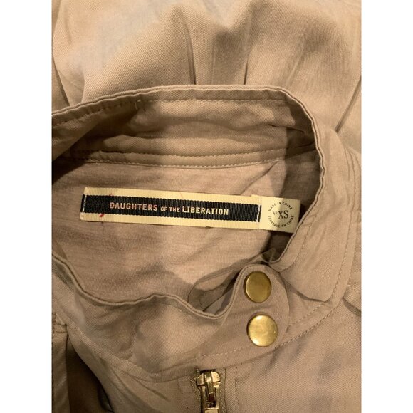 Daughters of the Liberation Anthropologie Light Brown Zip-Up Jacket, Size XS - Picture 5 of 5